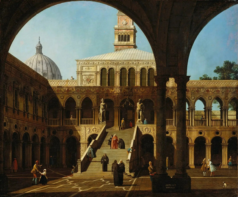 Venetië: capriccio van het hof van het Dogepaleis met de Scala dei Giganti - Canaletto

Source:
Venise : capriccio de la cour du palais du Doge avec la Scala dei Giganti - Canaletto