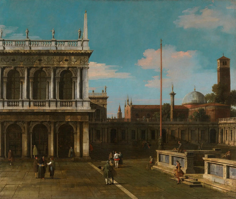 Venetië: capriccio van de Piazzetta met de Libreria - Canaletto

Source:
Venise : capriccio de la Piazzetta avec la Libreria - Canaletto