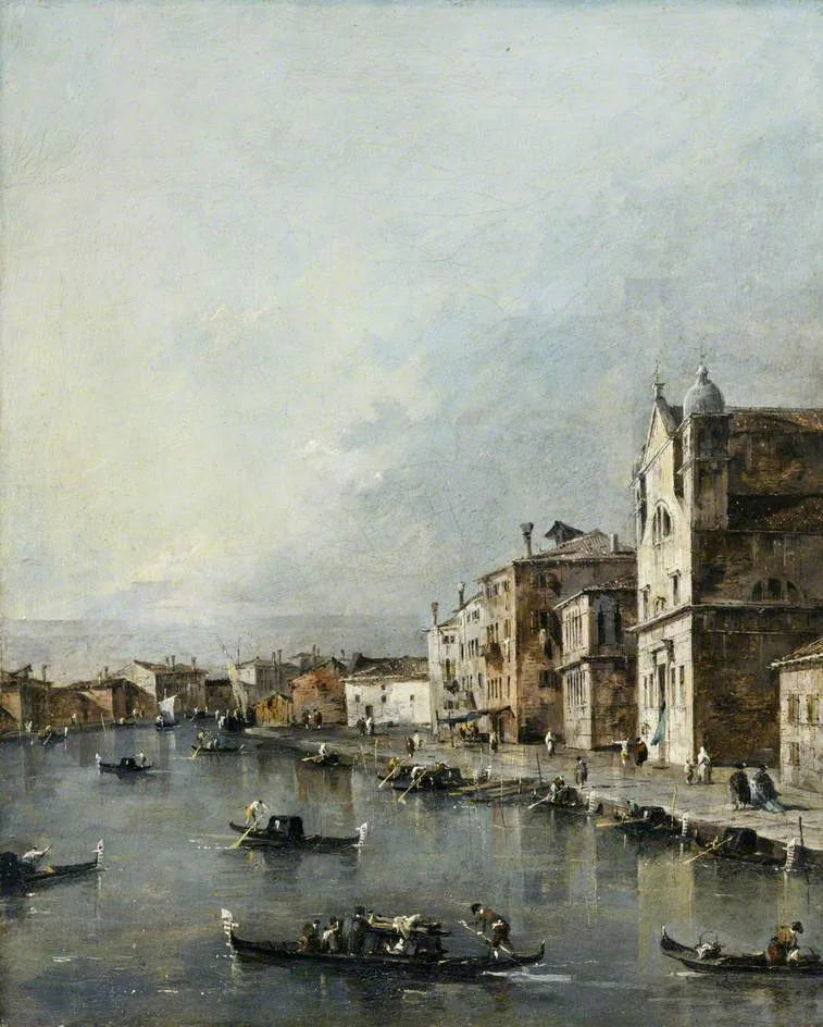 Venetië, de kerk Santa Lucia aan het Groot Kanaal - Francesco Guardi