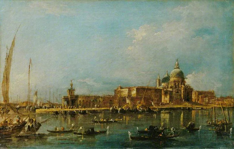 Venetië: de Dogana met Santa Maria della Salute - Francesco Guardi