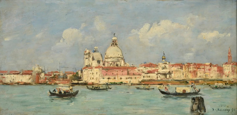 Venetië. De douane en Notre-Dame-de-la-Salute - Eugène Boudin