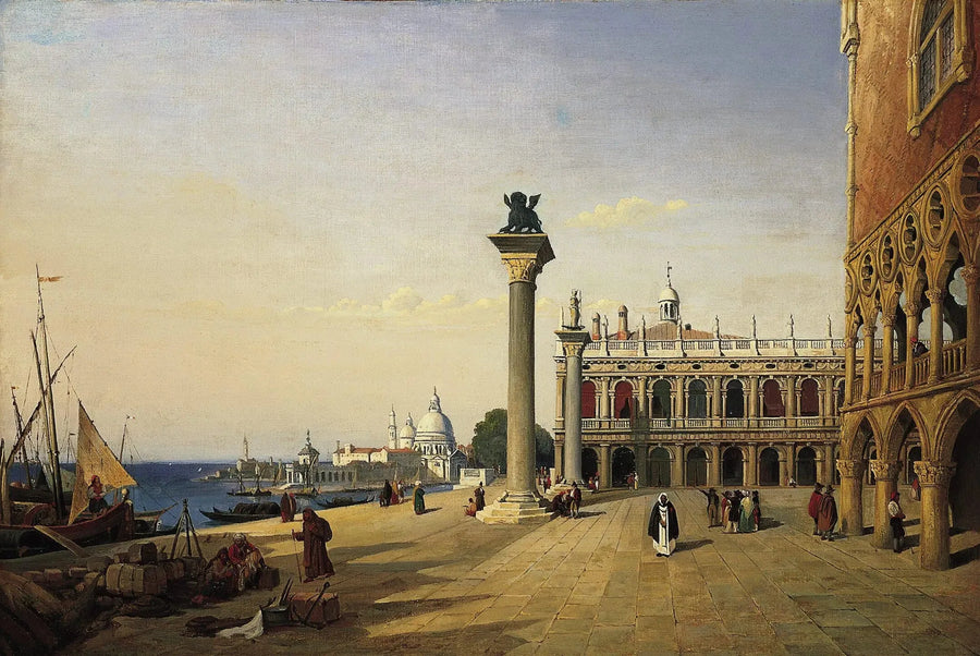 Venetië, de Piazzetta - Jean-Baptiste Camille Corot