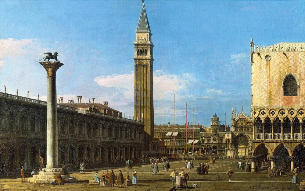 Venise : la Piazzetta vers la Torre dell'Orologio - Canaletto image 1 reproduction d’œuvre d’art à l’huile