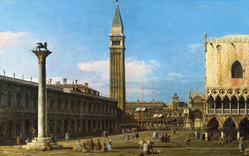 Venetië: de Piazzetta richting de Toren van de Klok - Canaletto

Source:
Venise : la Piazzetta vers la Torre dell'Orologio - Canaletto
