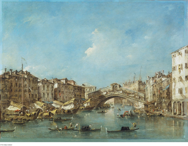 Venetië: Het Grote Kanaal met de Riva del Vin en de Rialtobrug - Francesco Guardi
