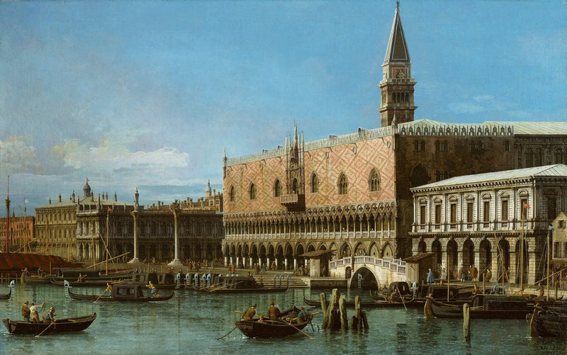 Venetië: de Molo met de gevangenissen en het Dogepaleis - Canaletto

Source:
Venise : le Môle avec les prisons et le palais du Doge - Canaletto