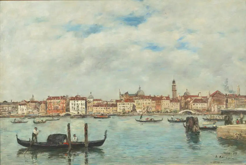 Venetië. Kade van de slaven - Eugène Boudin