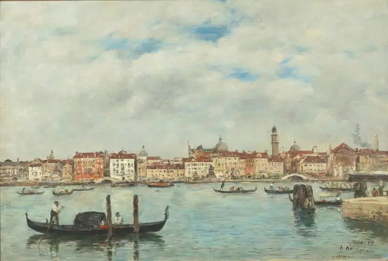 Venetië. Kade van de slaven - Eugène Boudin