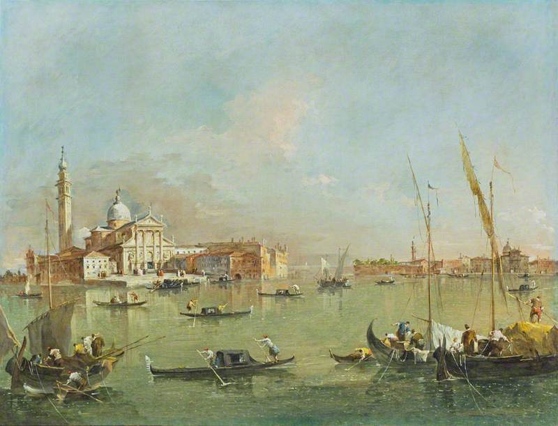 Venetië: San Giorgio Maggiore met de Giudecca en de Zitelle - Francesco Guardi