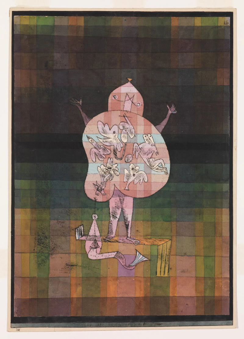 Ventriloquist en aankondiger in het moeras - Paul Klee