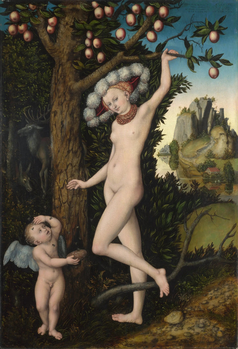 Venus met Cupido, de honingdief - Lucas Cranach de Oude