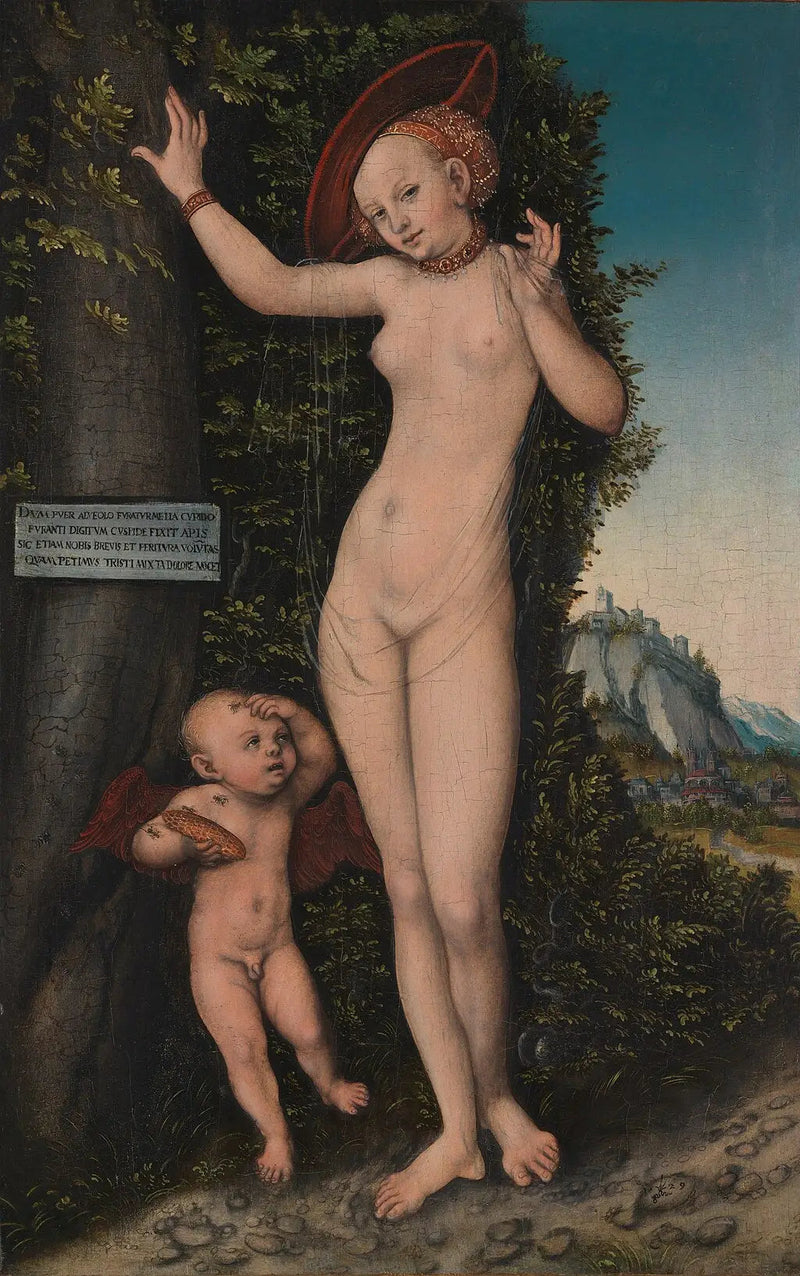 Venus met Cupido, de honingdief - Lucas Cranach de Oude