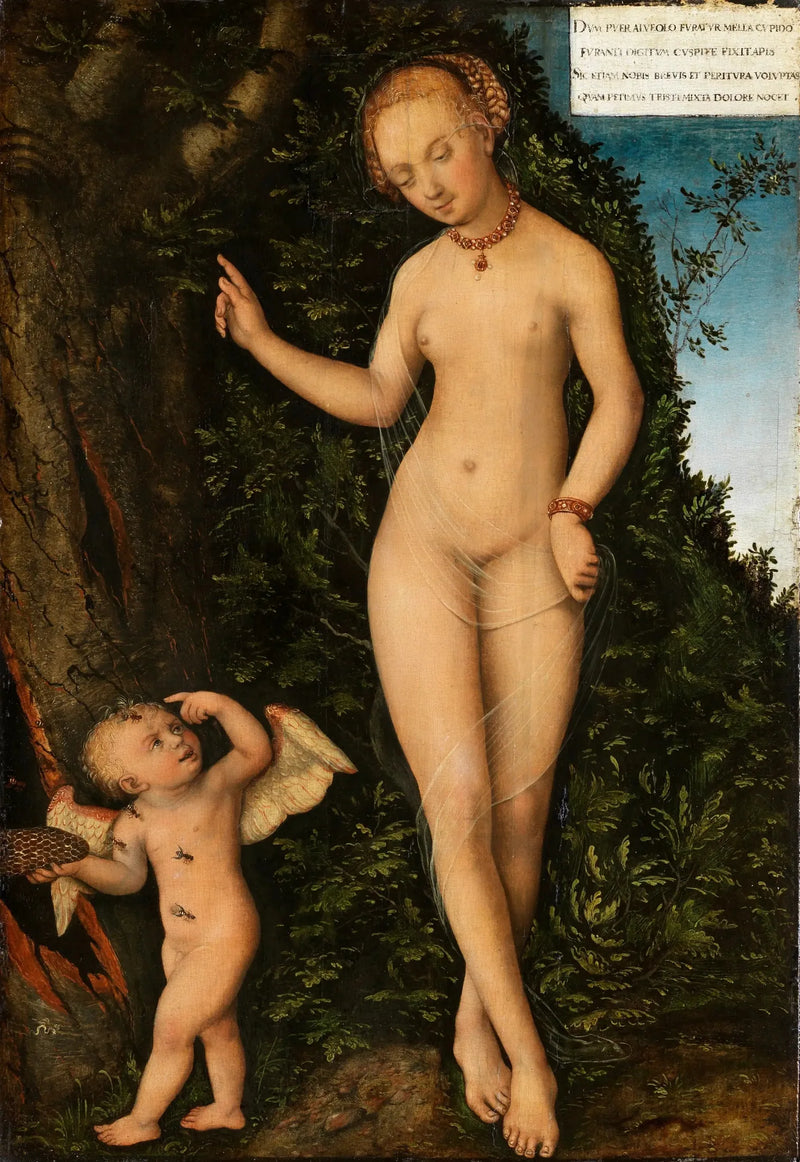 Venus met Cupido, de honingdief - Lucas Cranach de Oude