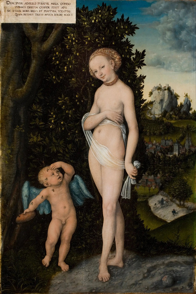 Venus met Cupido de honingdief - Lucas Cranach de Oudere