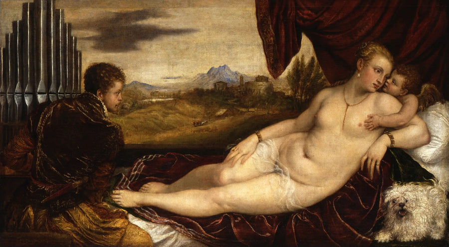 Venus met de organist - Titian