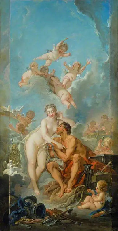 Venus bij Mars, ook wel ten onrechte Venus bij Vulcanus genoemd - François Boucher