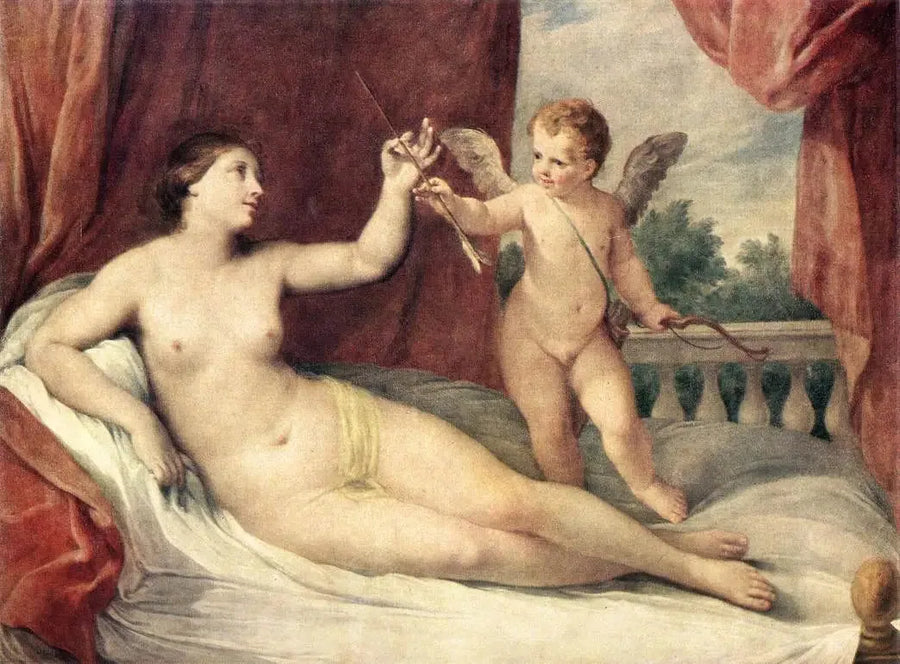 Liegende Venus met Cupido - Guido Reni
