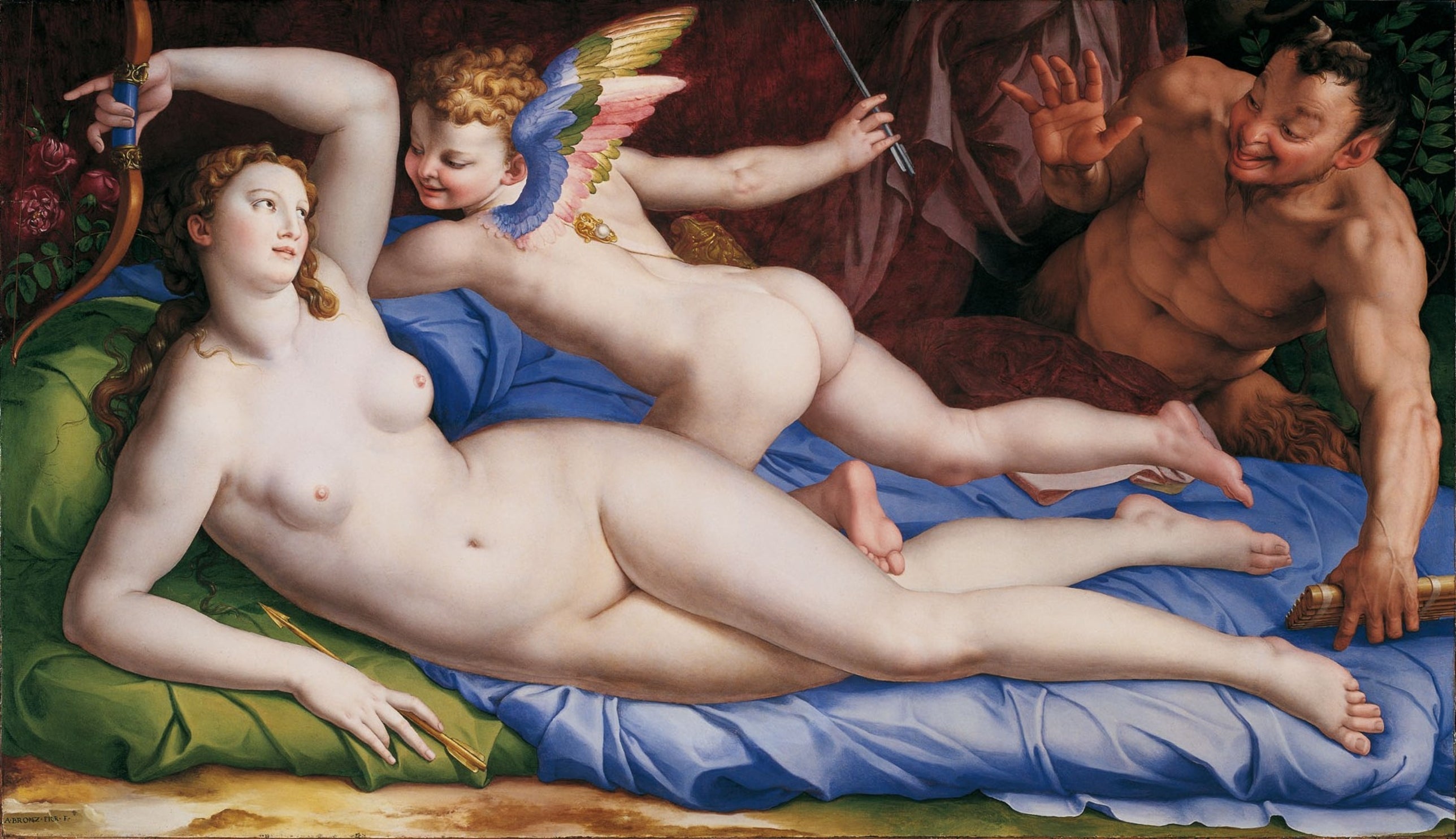 Vénus Cupidon et Satyre - Bronzino - Alpha Reproduction