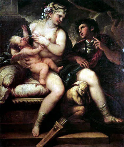 Venus, Cupido en Mars - Luca Giordano