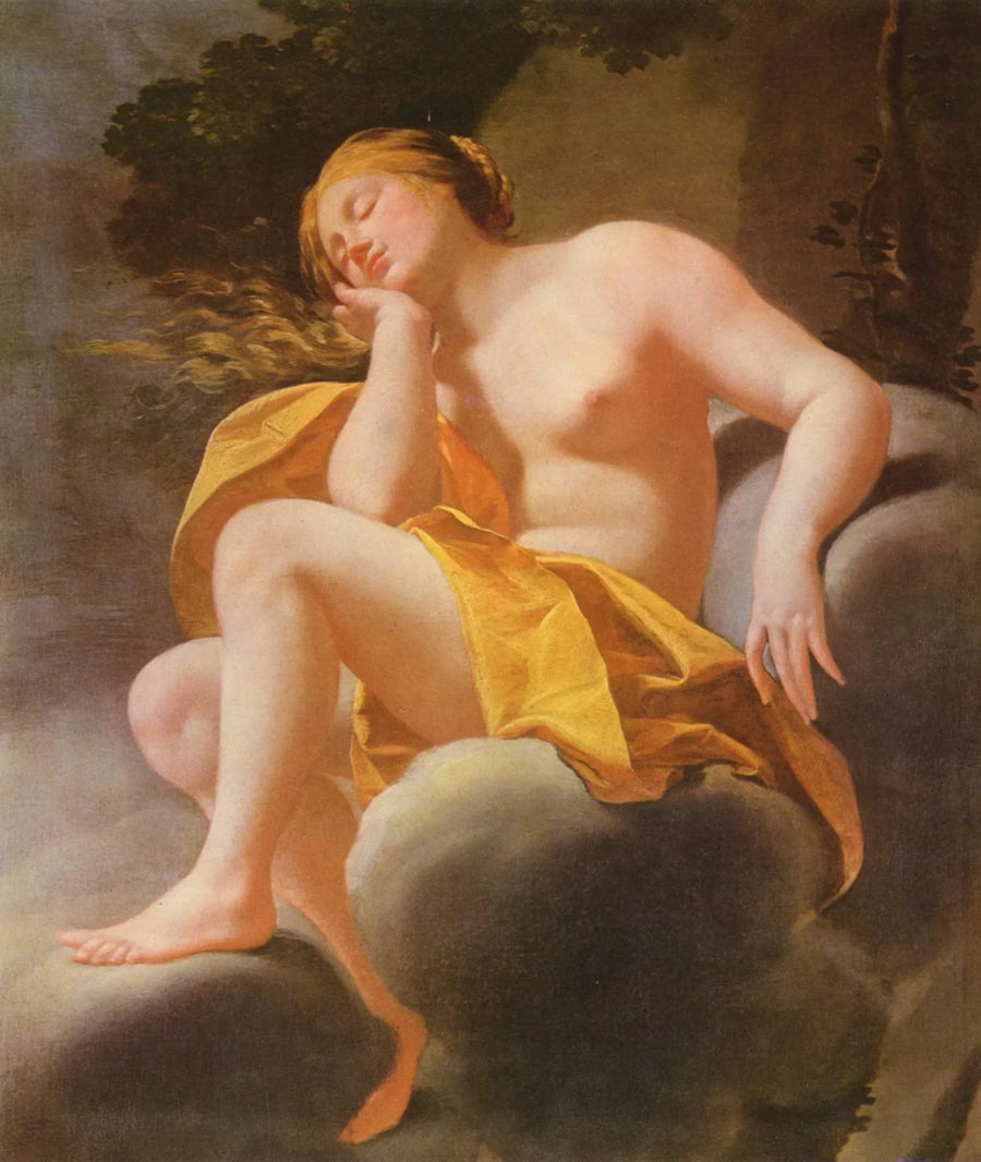  slapende Venus op de wolken - Simon Vouet