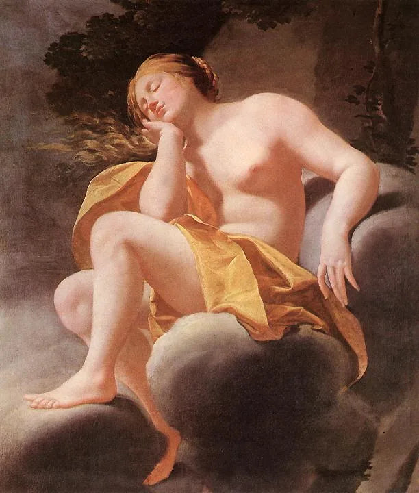 Slaapende Venus op de wolken - Simon Vouet