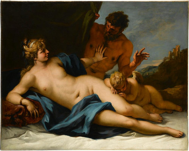 Venus wordt verrast door een satyr - Sebastiano Ricci