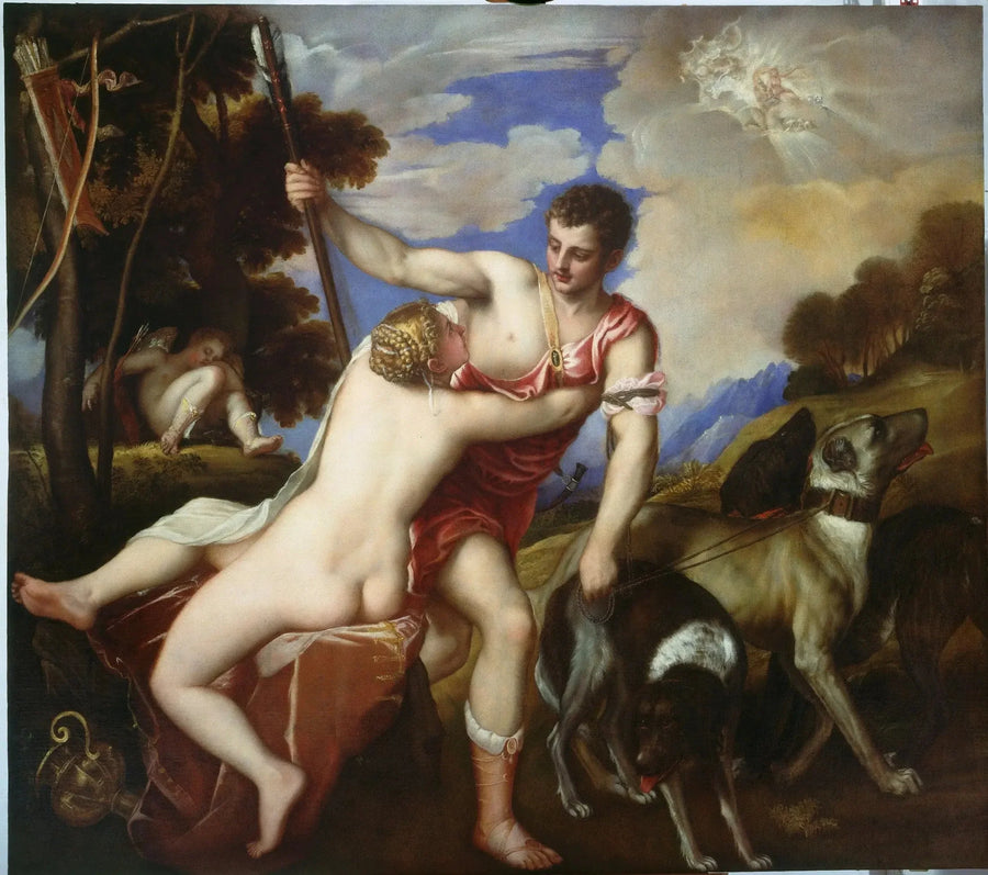 Venus en Adonis - Titian