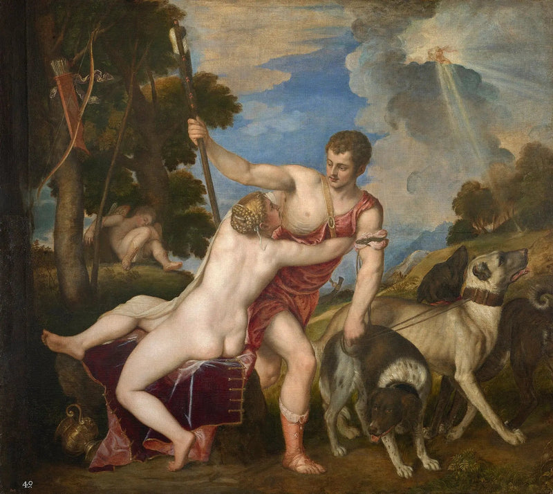 Venus en Adonis - Titian