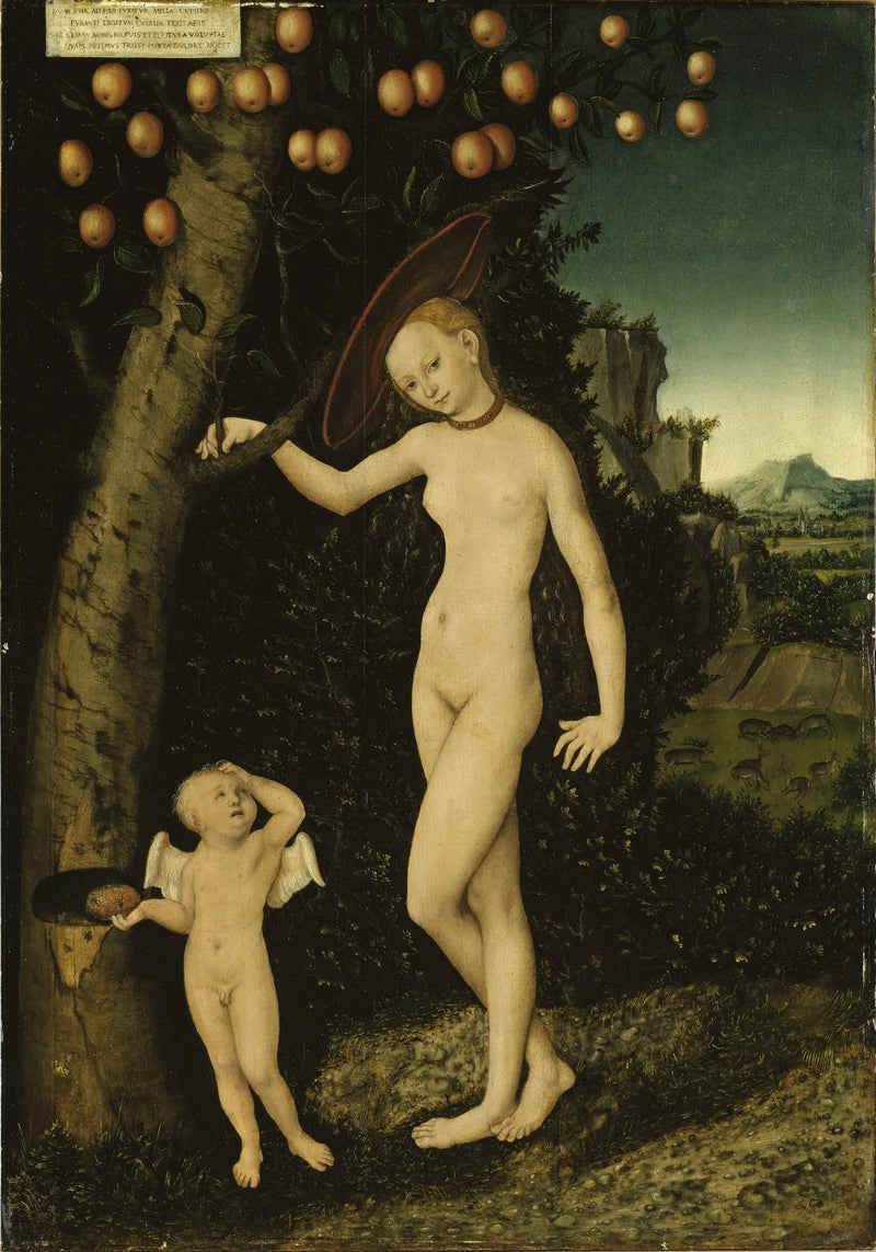 Venus en Cupido als honingdief - Lucas Cranach de Oude