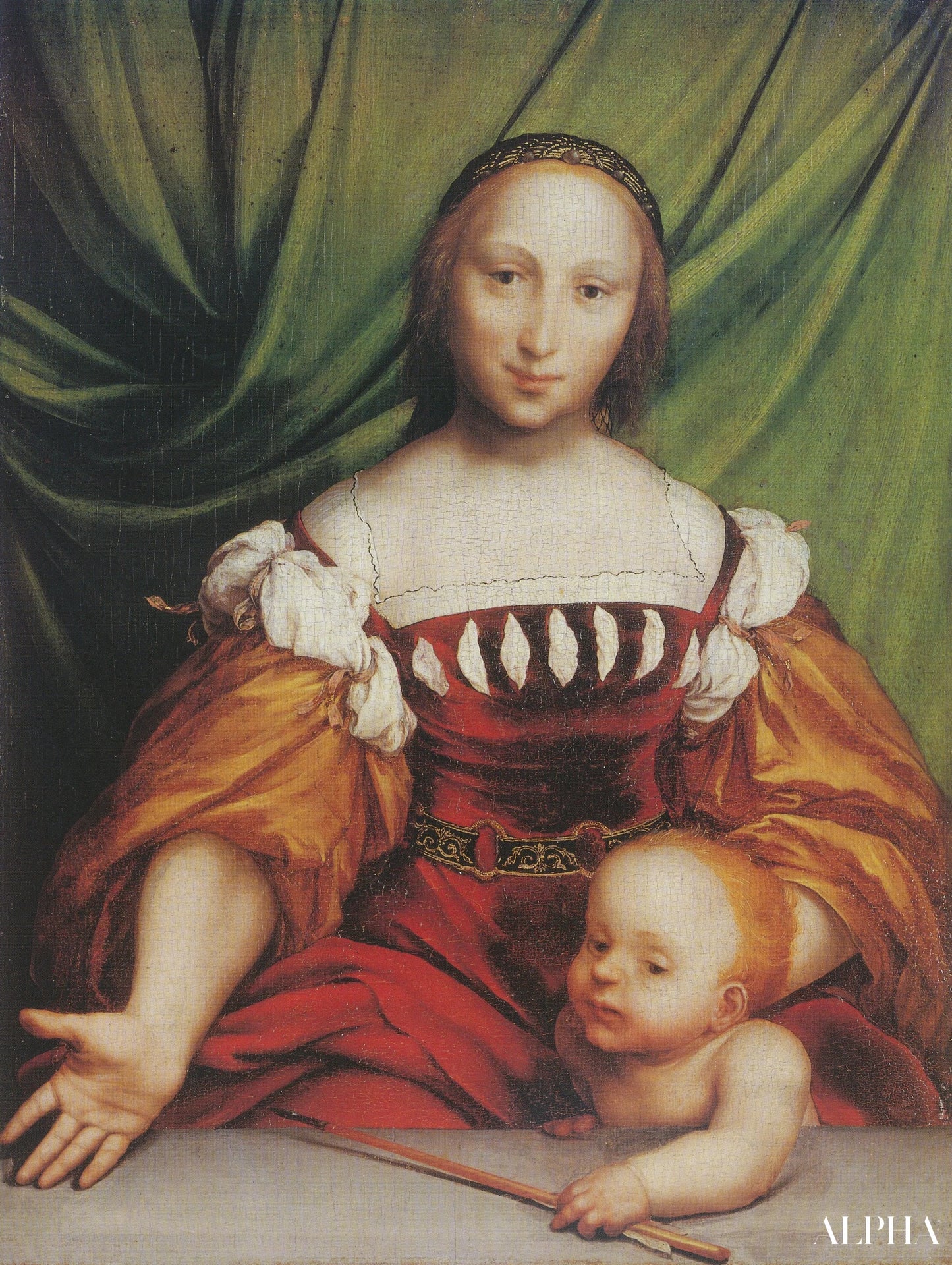 Vénus en Cupido - Hans Holbein de Jonge - Reproducties van schilderijen en hoogwaardige schilderkunst