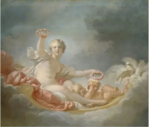 Venus en Cupido (Dag) - Jean-Honoré Fragonard