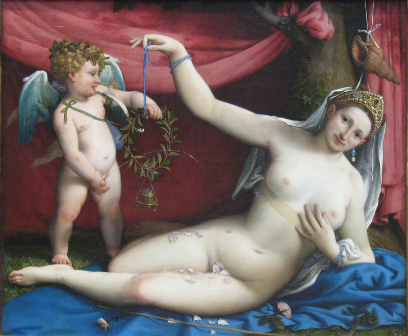 Venus en Cupido - Lorenzo Lotto