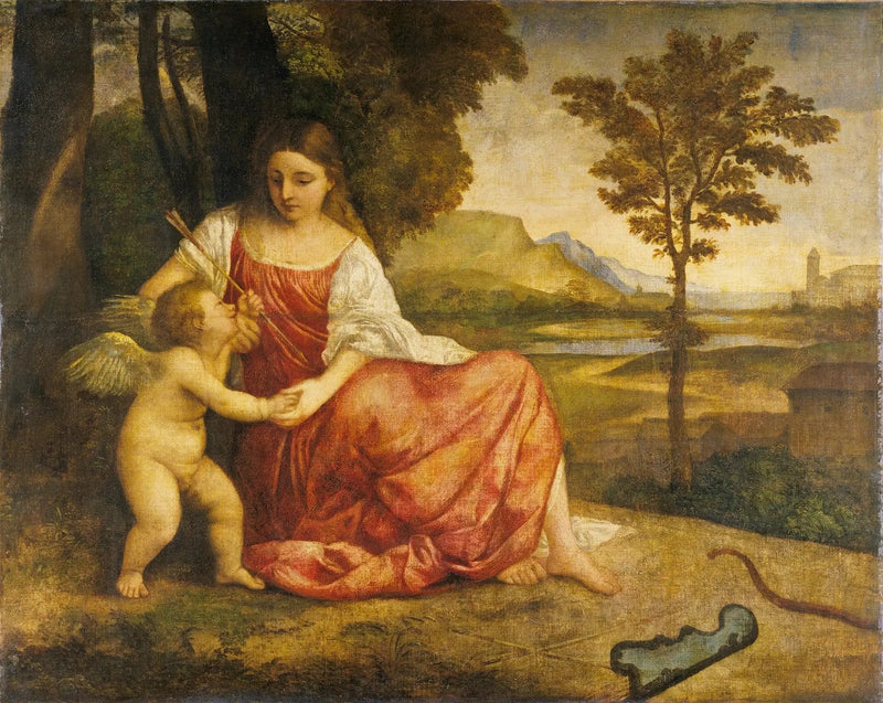 Venus en Cupido - Titian