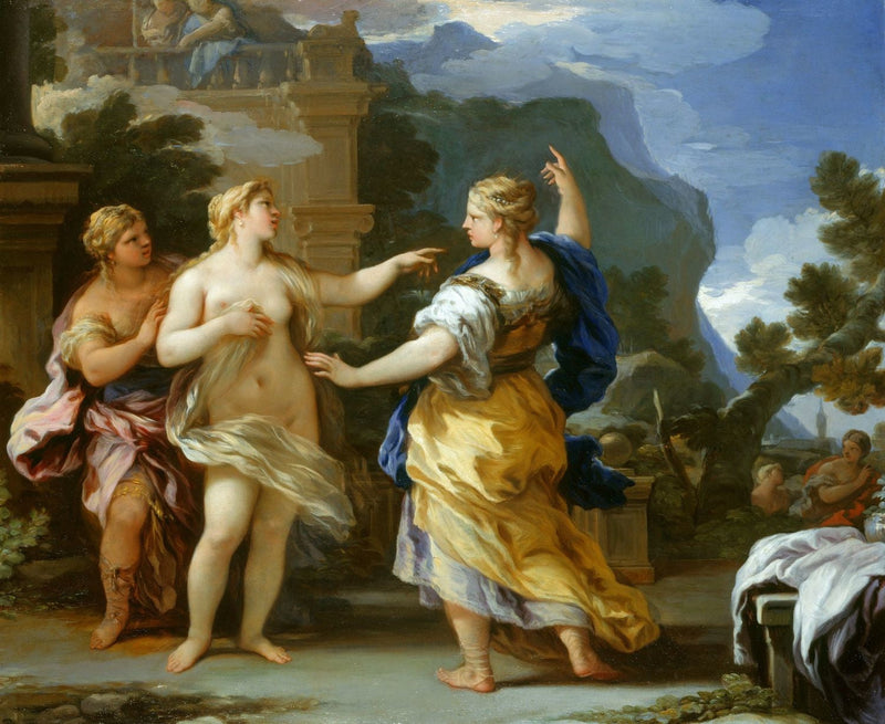 Venus straft Psyche met een vlek - Luca Giordano