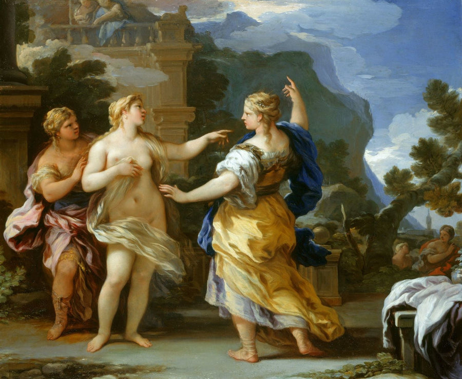 Venus straft Psyche met een vlek - Luca Giordano