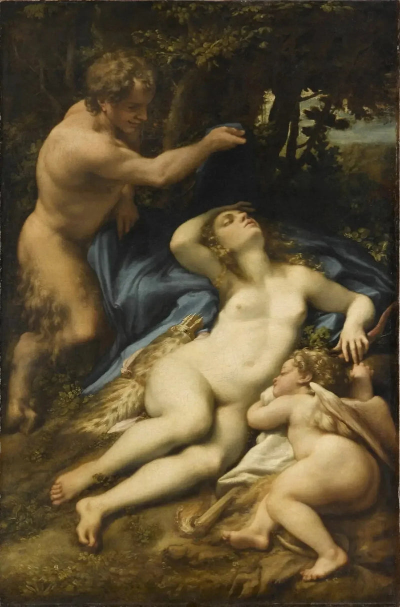 Venus, Satyr en Cupido - Antonio da Correggio