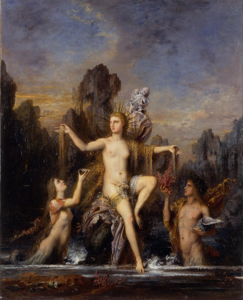 Venus die uit de golf komt - Gustave Moreau