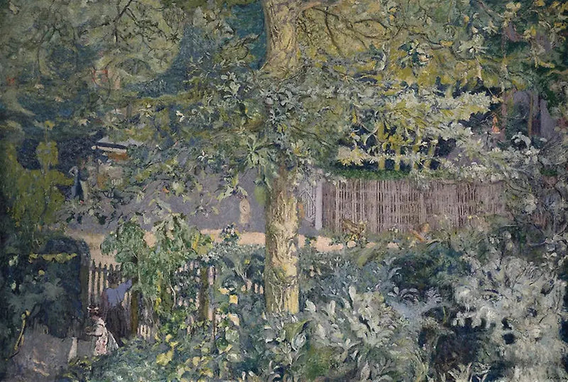 Groenblijvende planten (Bladeren. Eik en fruitverkoper) - Édouard Vuillard