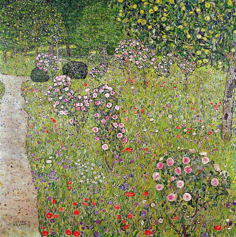 Boomgaard met rozen - Gustav Klimt