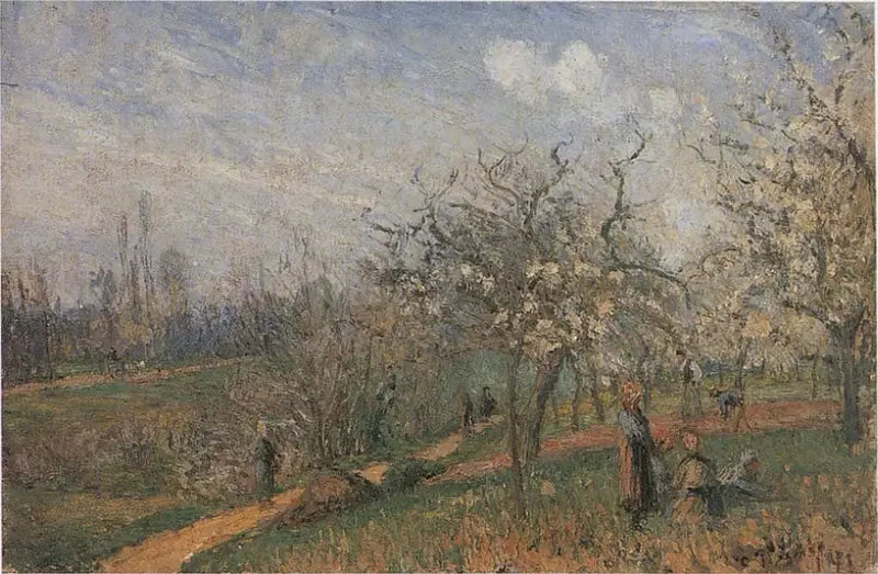 Bloeiende boomgaard - Camille Pissarro