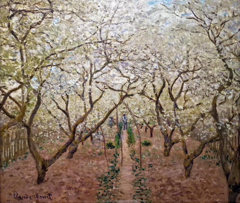 Boomgaard in bloei in Vétheuil W521a - Claude Monet