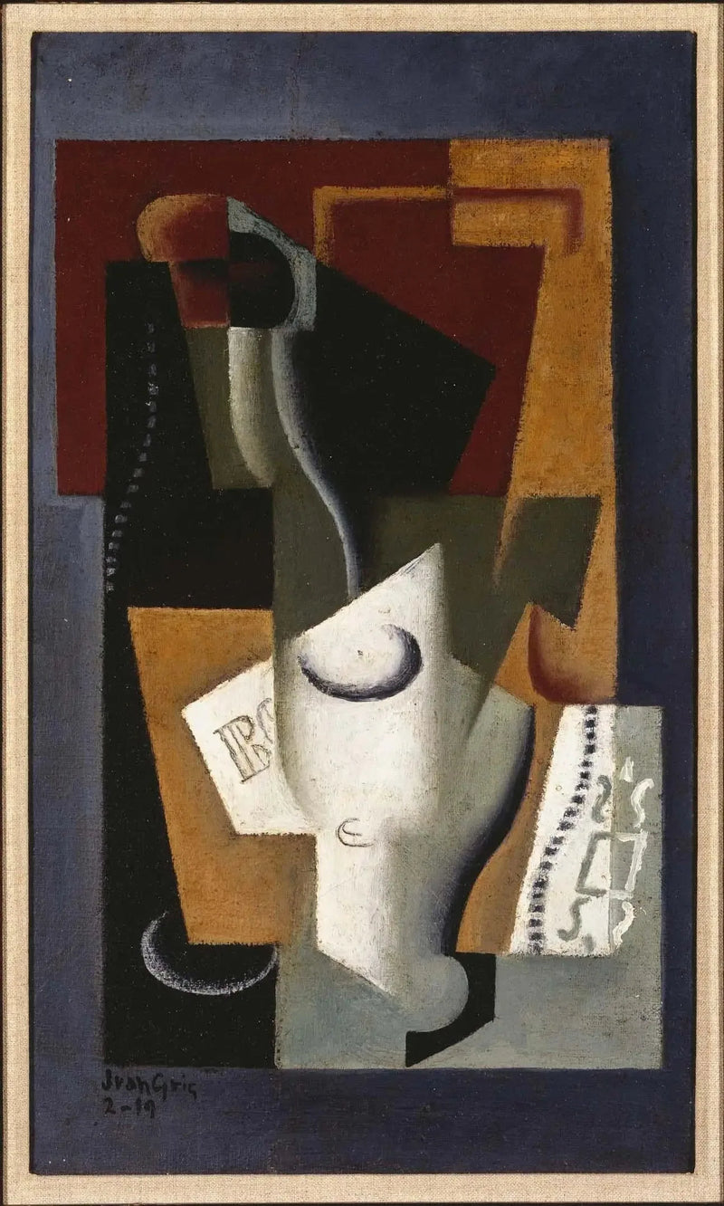 Glas en fles - Juan Gris