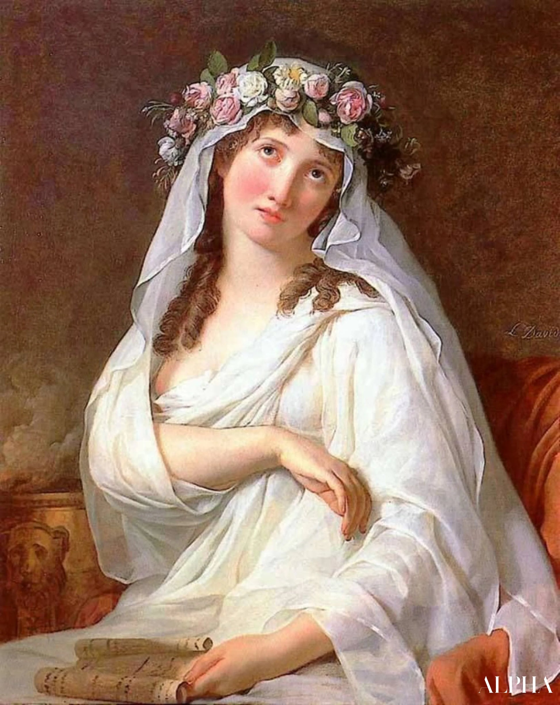 Vestal maagd - Jacques-Louis David - Reproducties van schilderijen en hoogwaardige schilderijen