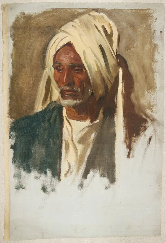 Oude man met een witte baard - John Singer Sargent
