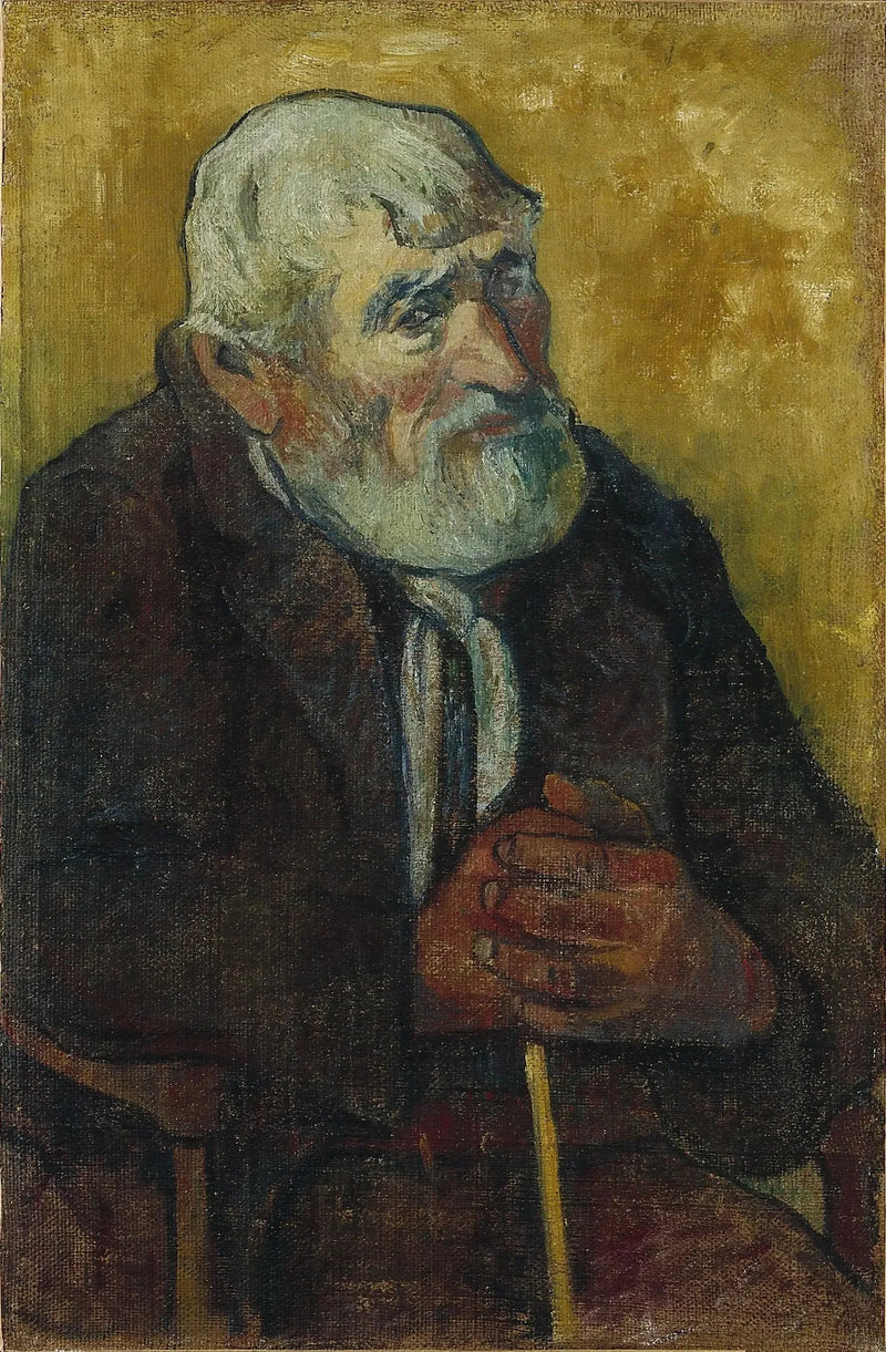 Oude man met stok - Paul Gauguin