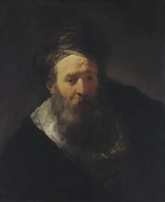 Oude man met baard en tulband - Rembrandt