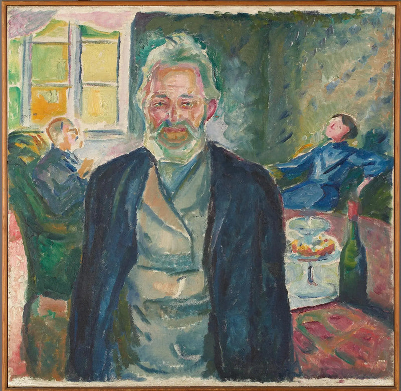Oude Man in een Binnenruimte - Edvard Munch