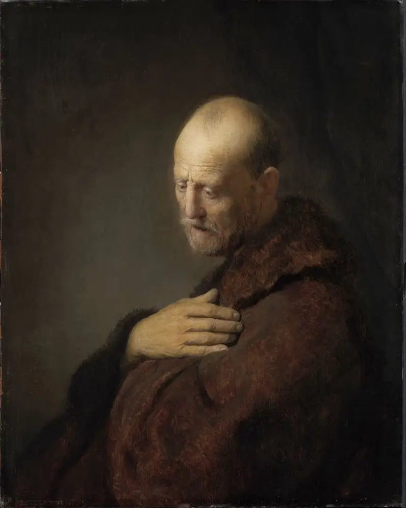 Oude man in gebed - Rembrandt