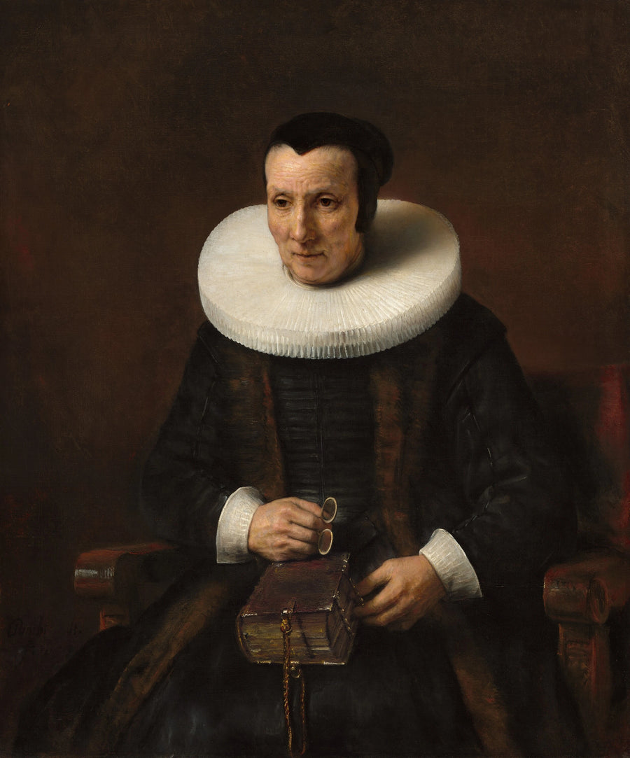 Een oude dame met een boek - Rembrandt