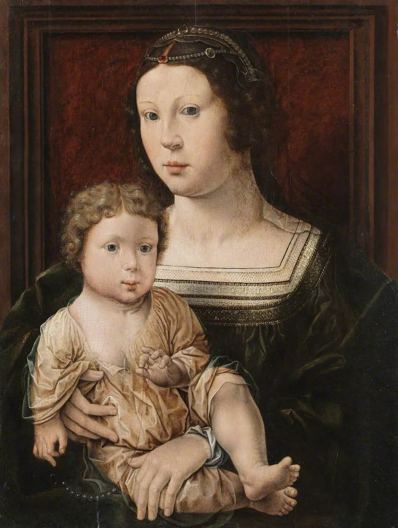 Maagd met Kind (Anna von Bergen en haar Zoon) - Jan Gossaert